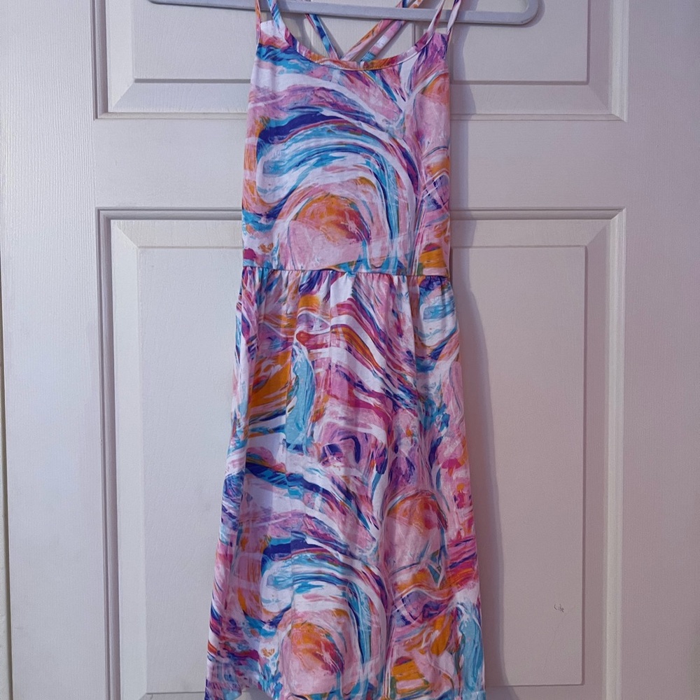 Girls Children Place Colorful Swirl Maxi Dress X-Large (14)